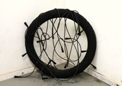 Joe Fox, Hearing Voices, Rubber and tire shavings over armature with tubing