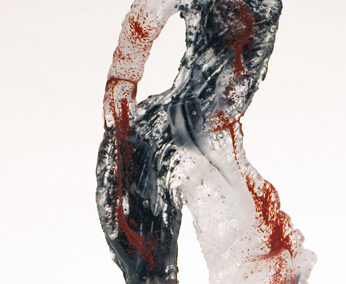 Mimi Abers, Baby's In Black, cast Glass, 18x7x2 ins