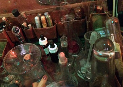 Betty Woolfolk, assemblage with test tubes