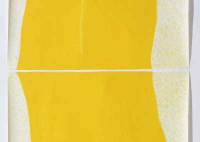 Diana Marto, Light # 1, Diptych detail, oil stick, colored pencil, carving, on paper, 50x108in