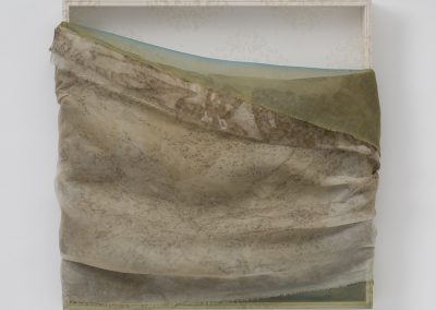 Victoria May, Untitled stained and screen printed silk organza polyester organza 18x18x2