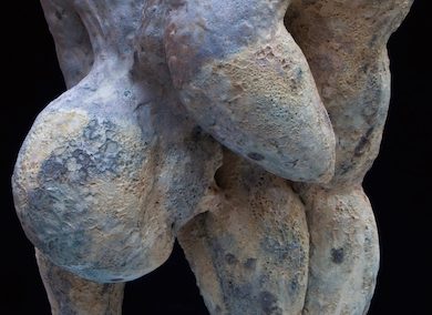 Mimi Abers, Bent Over, fired clay