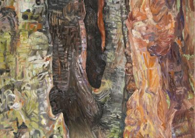 Linda MacDonald, Follow Within, oil on canvas-28h x 20w