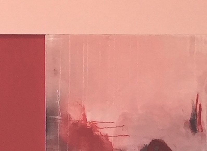 Betsy Kellas, Pink Polyptych, detail, mixed media