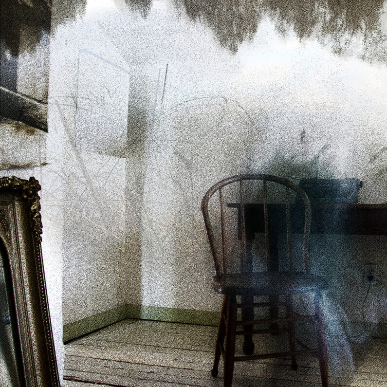 Beth Fein, Quarantine Dream, photo etching with chine collé, 12 x 12 in
