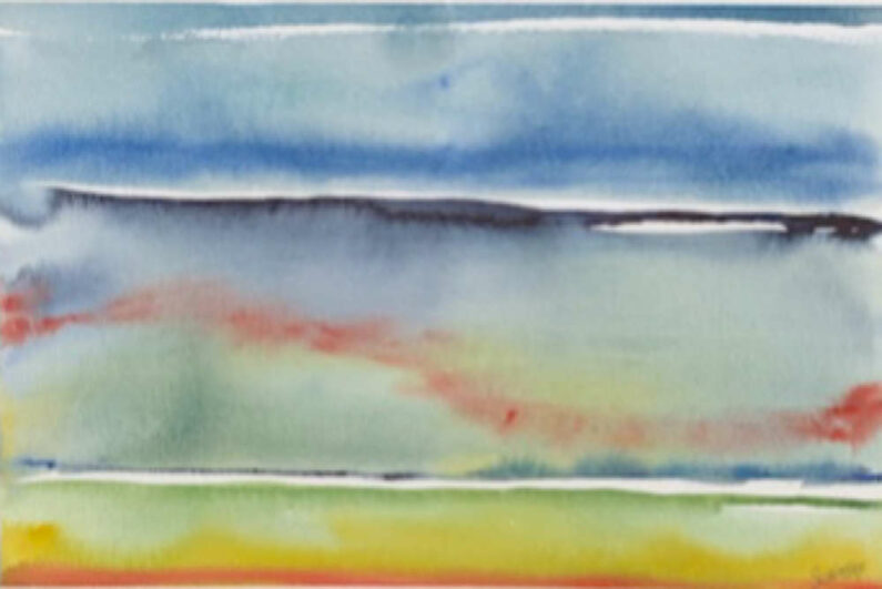 Bernie Schimbke - Kilauea - Watercolor, 12in H x 16in W x 1in D