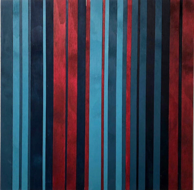 Steve Hurwitz - How I Feel Right Now - Water Polychromed Plywood, 20in H x 20in W x 1in D