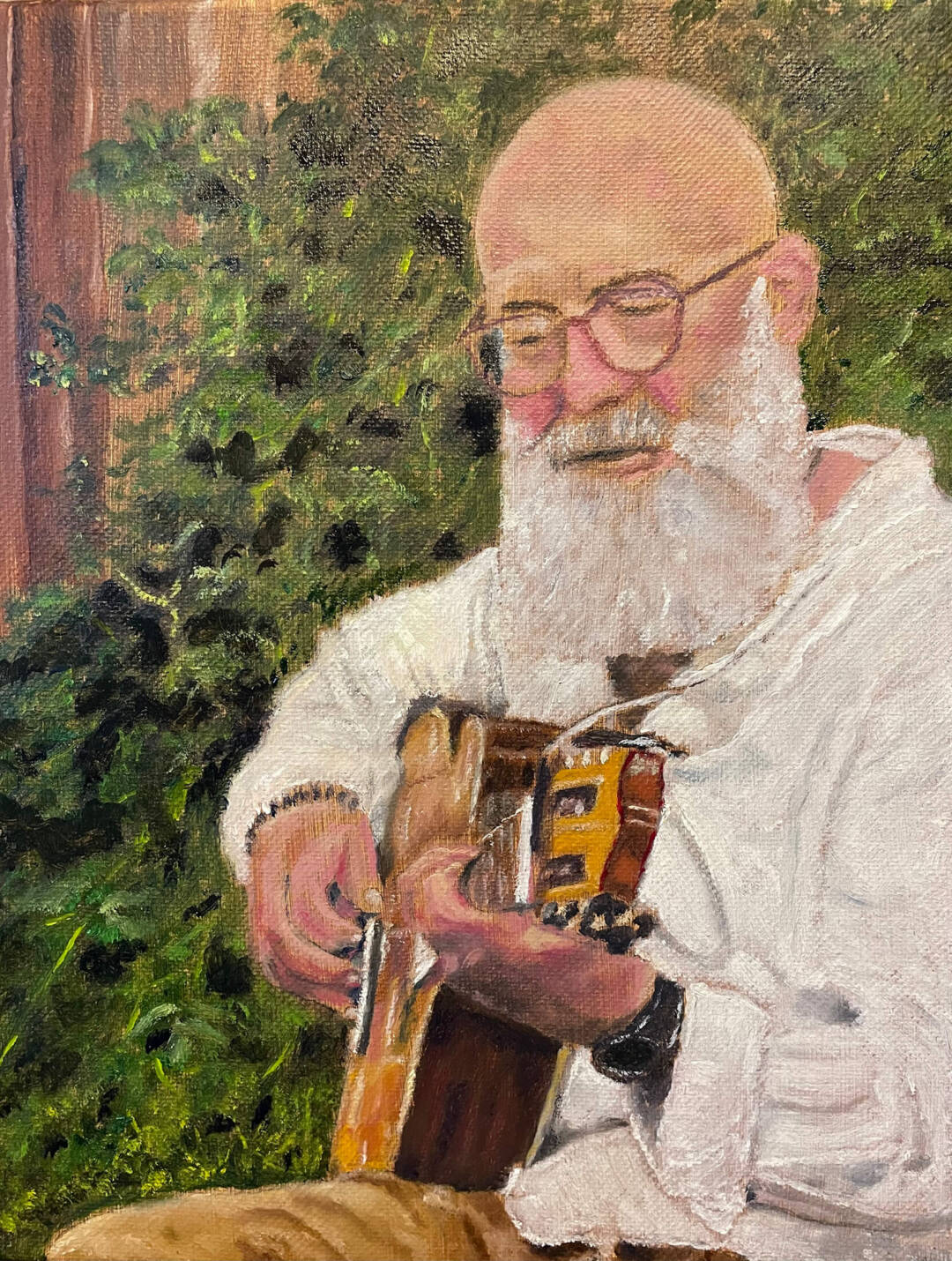 e a zappa - Self Portrait - oil - 8in x 10in