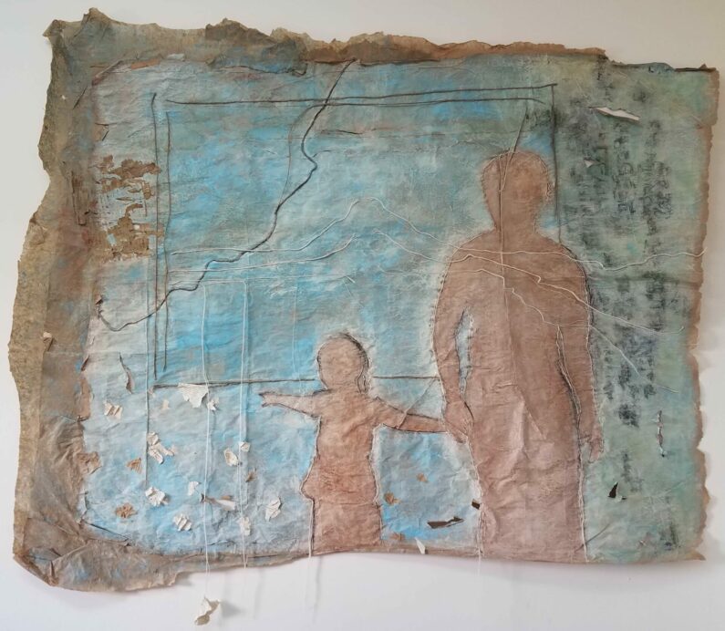 Tali Margolin - Journey - mixed media on fabric - 49 x 58 inch
