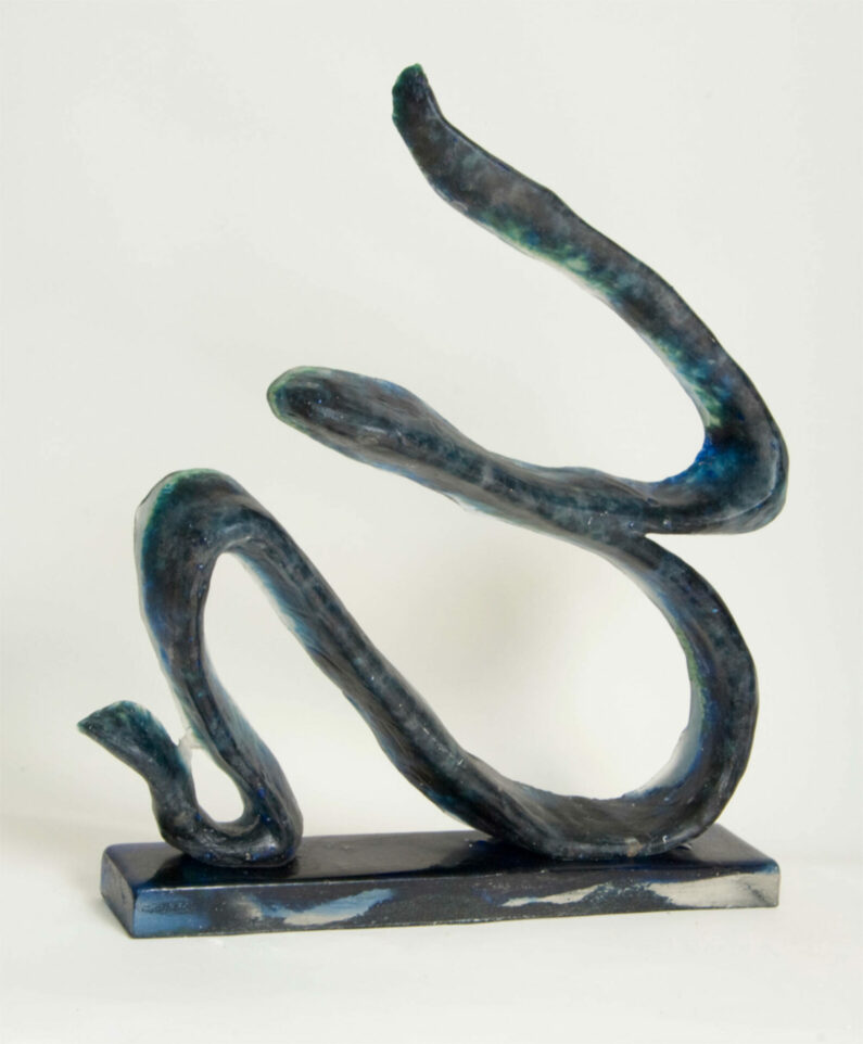Mimi Abers - Danger IV - cast glass, 17x16x4
