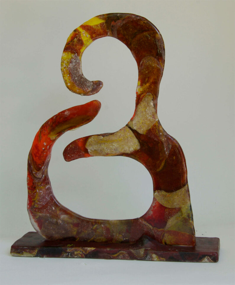 Mimi Abers - Self Encounter - cast glass, 18x16x4