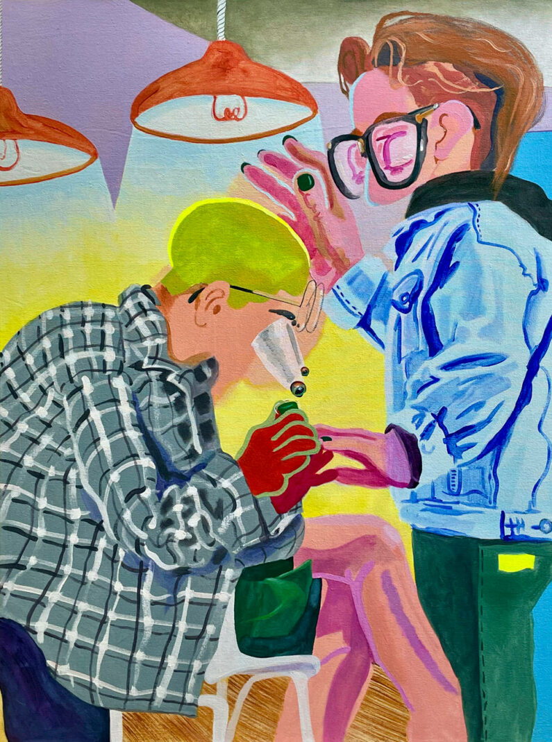 Cooper Salmon - Untitled - Acylic On Canvas - 36in x 48in
