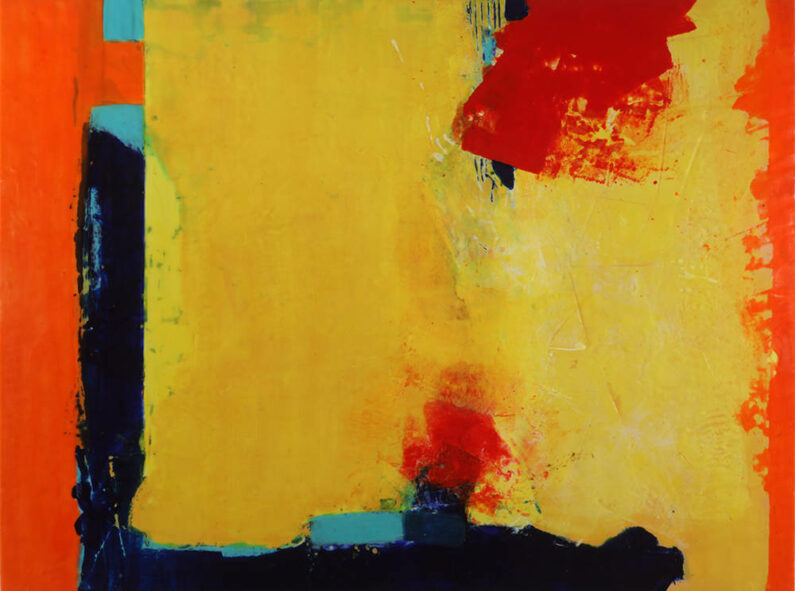 Francesca Saveri - Settling into Brilliance - encaustic - 36in x 48in