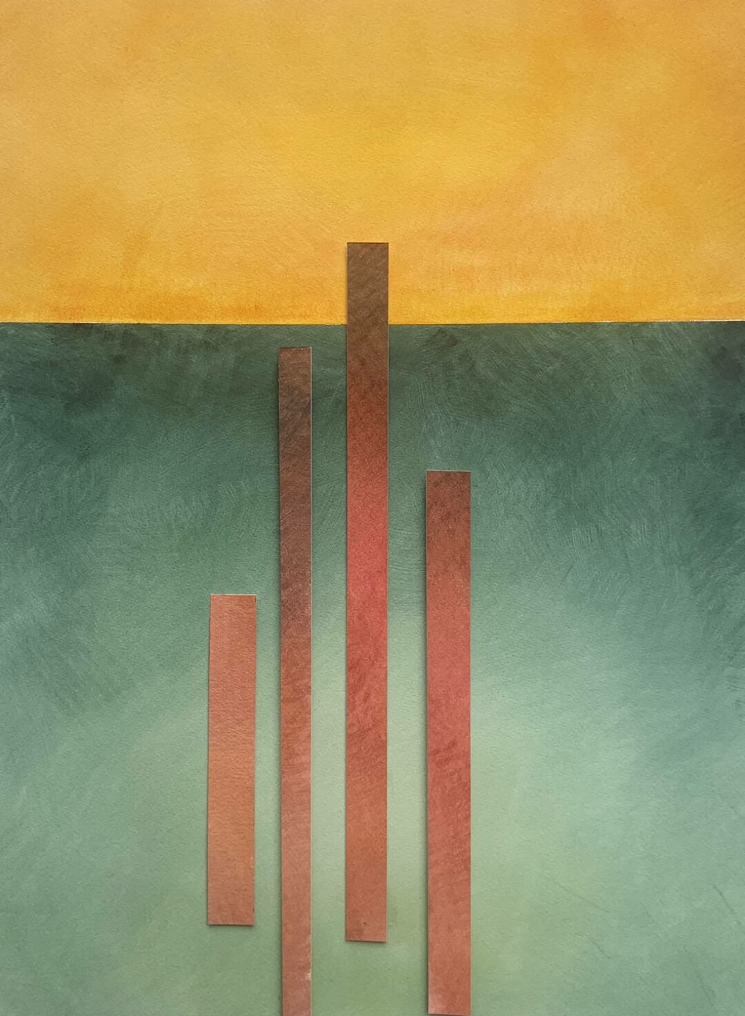 Bernie Schmibke - Controlled Burn - Water Color Framed - 24inH x 18inW