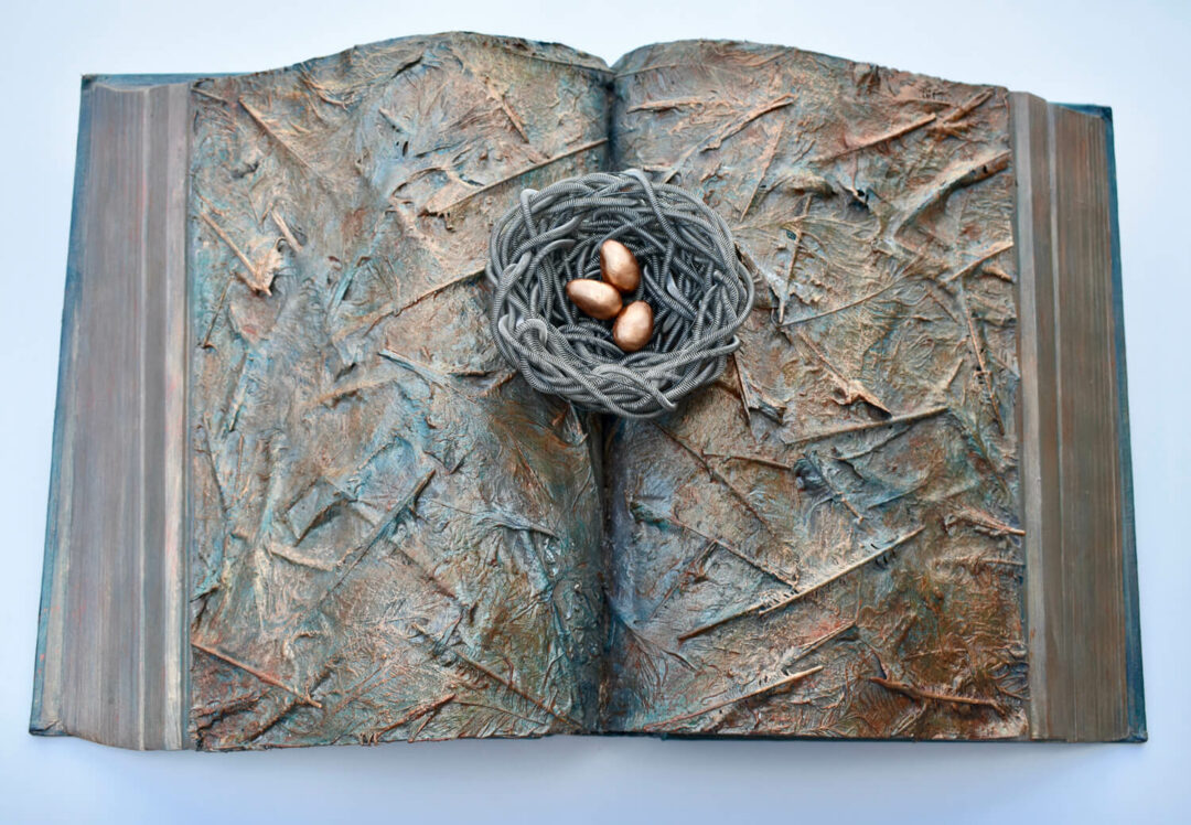 Deborah Kennedy - Sanctuaray - Detail of Installation Altered Book - 12in x 22in