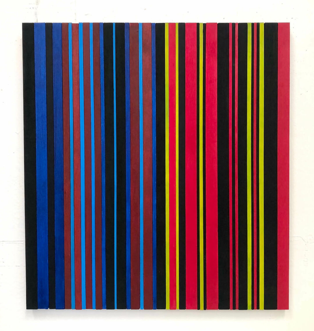 Steven Hurwitz - All Night Long - painted wood construction - 25inH x 22inW x 1inD