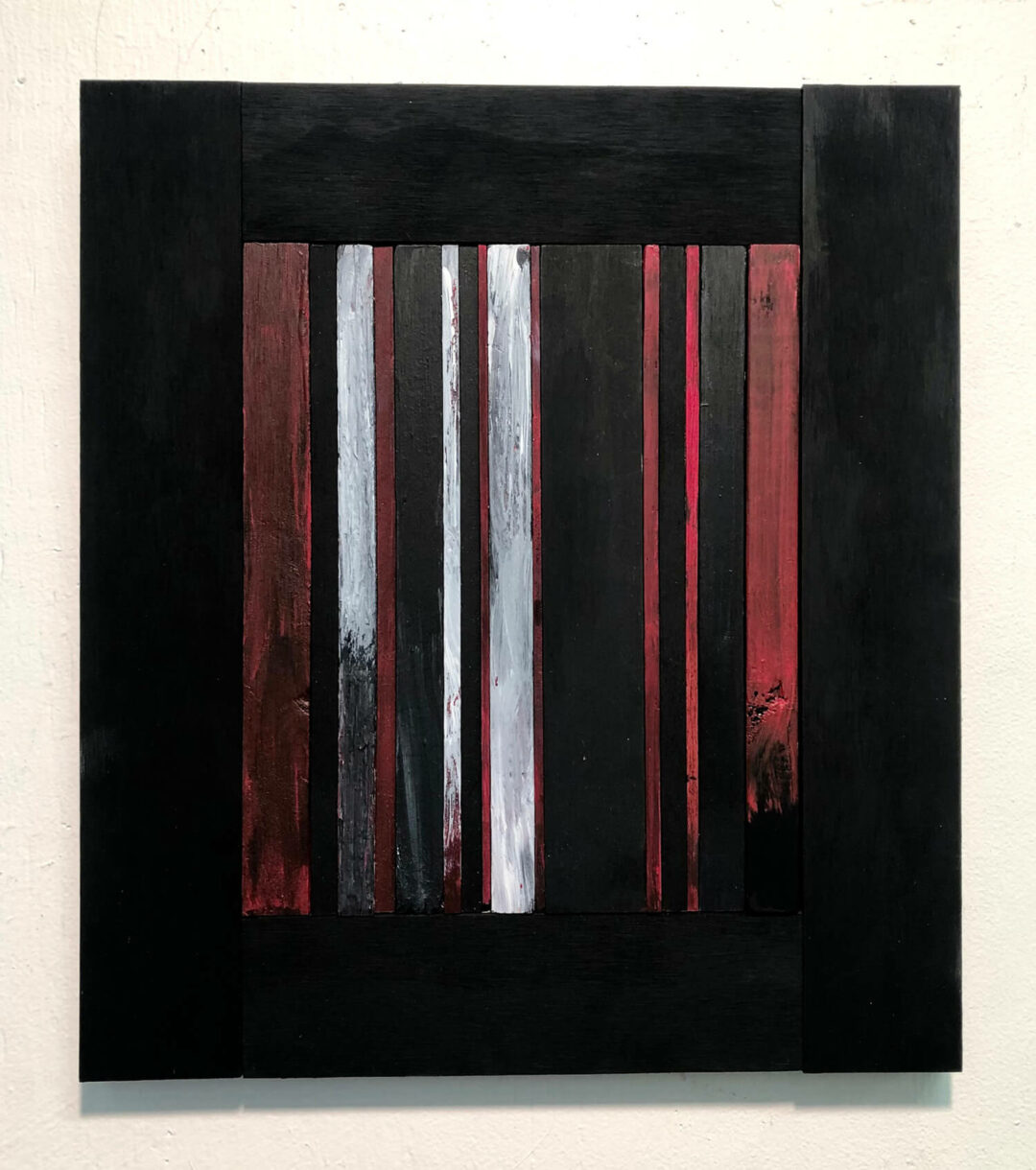 Steven Hurwitz - Everything Is Forgiven - painted wood construction - 13inH x 12inW x 1inD