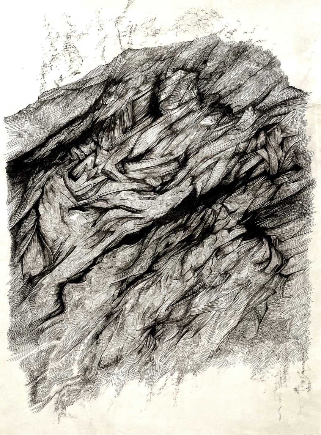 Zea Morvitz - Burren - ink on paper - 32x22