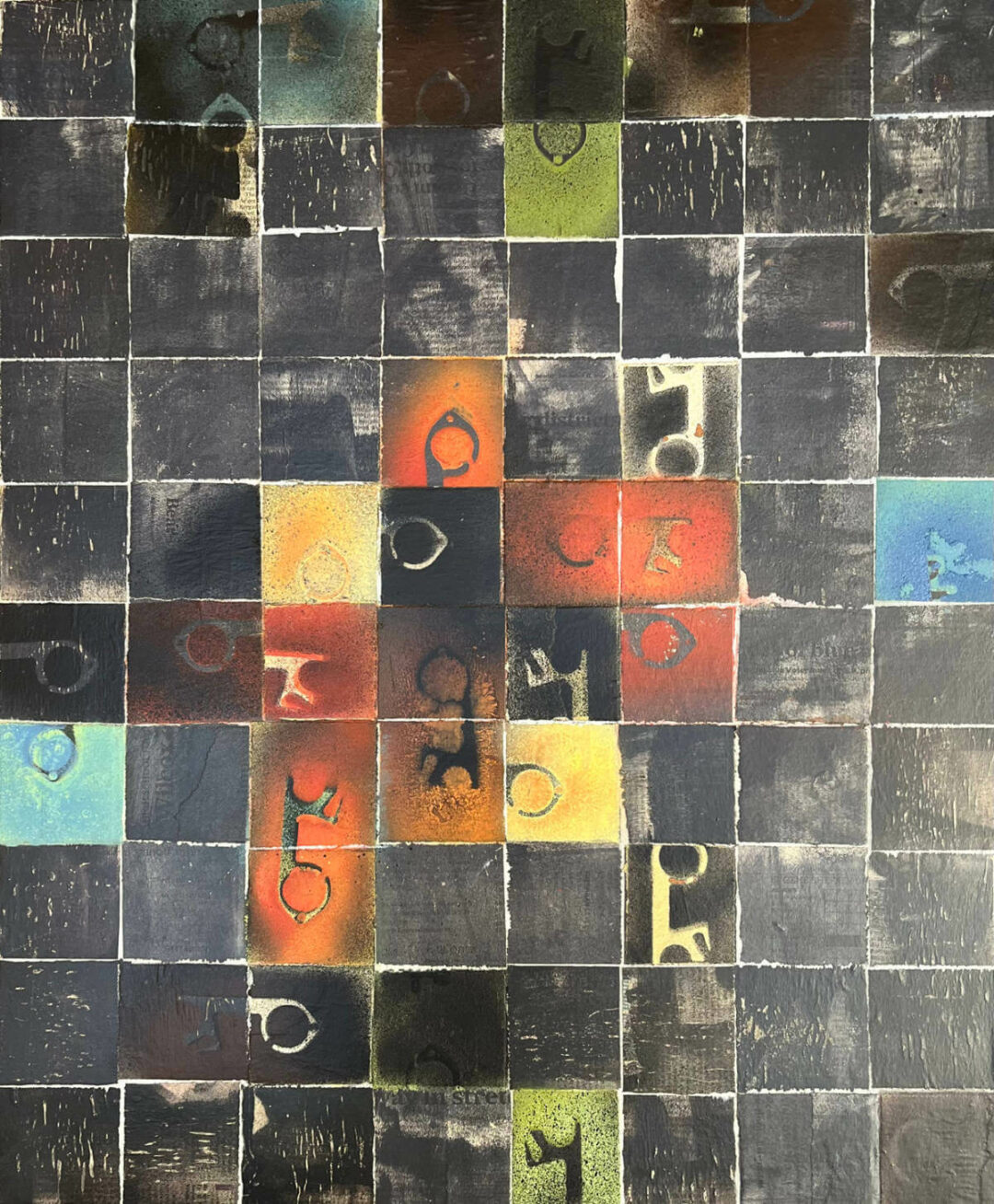 Will Thoms - THREE - Mixed Media Painting - 30in x 24in