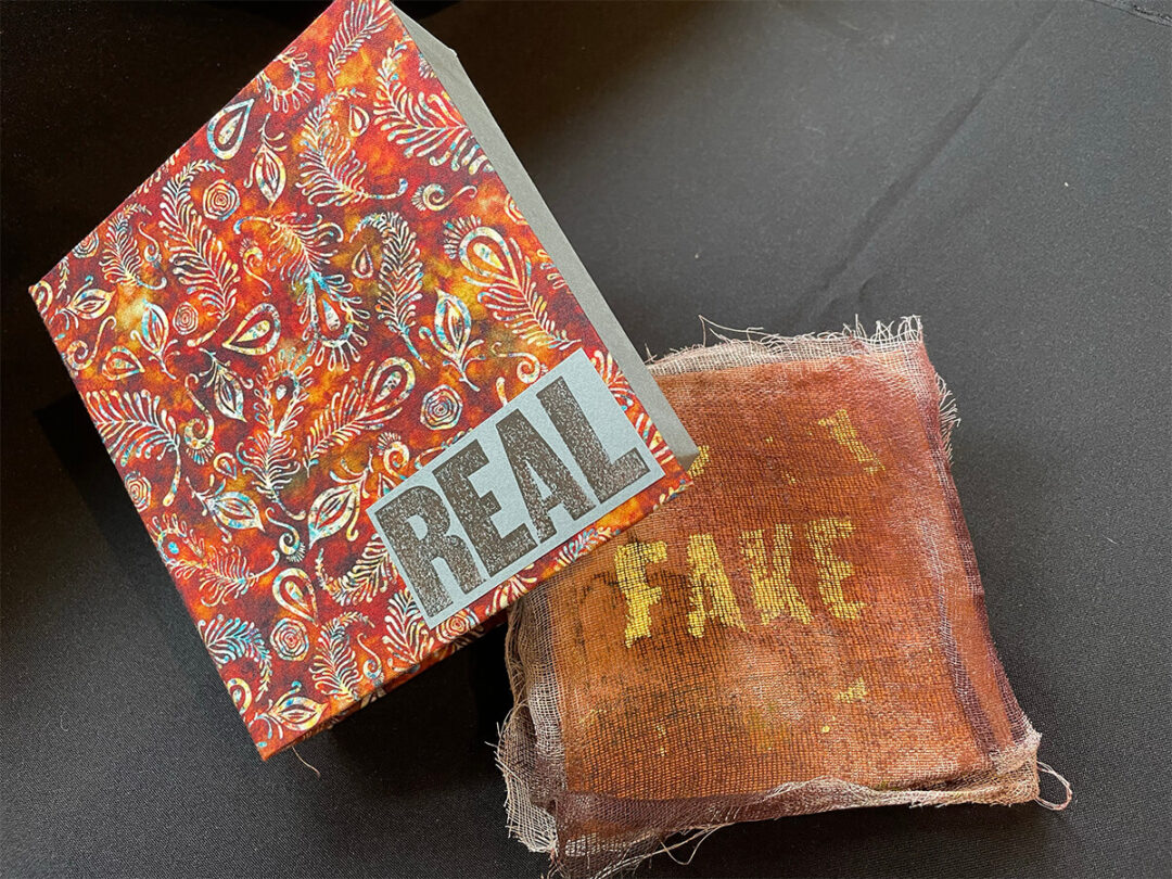 TRUTH - Artist Books and Broadsides - Adrienne Momi: Real / Fake