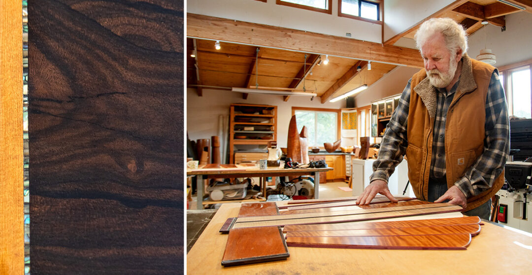 Bruce Mitchell in his studio