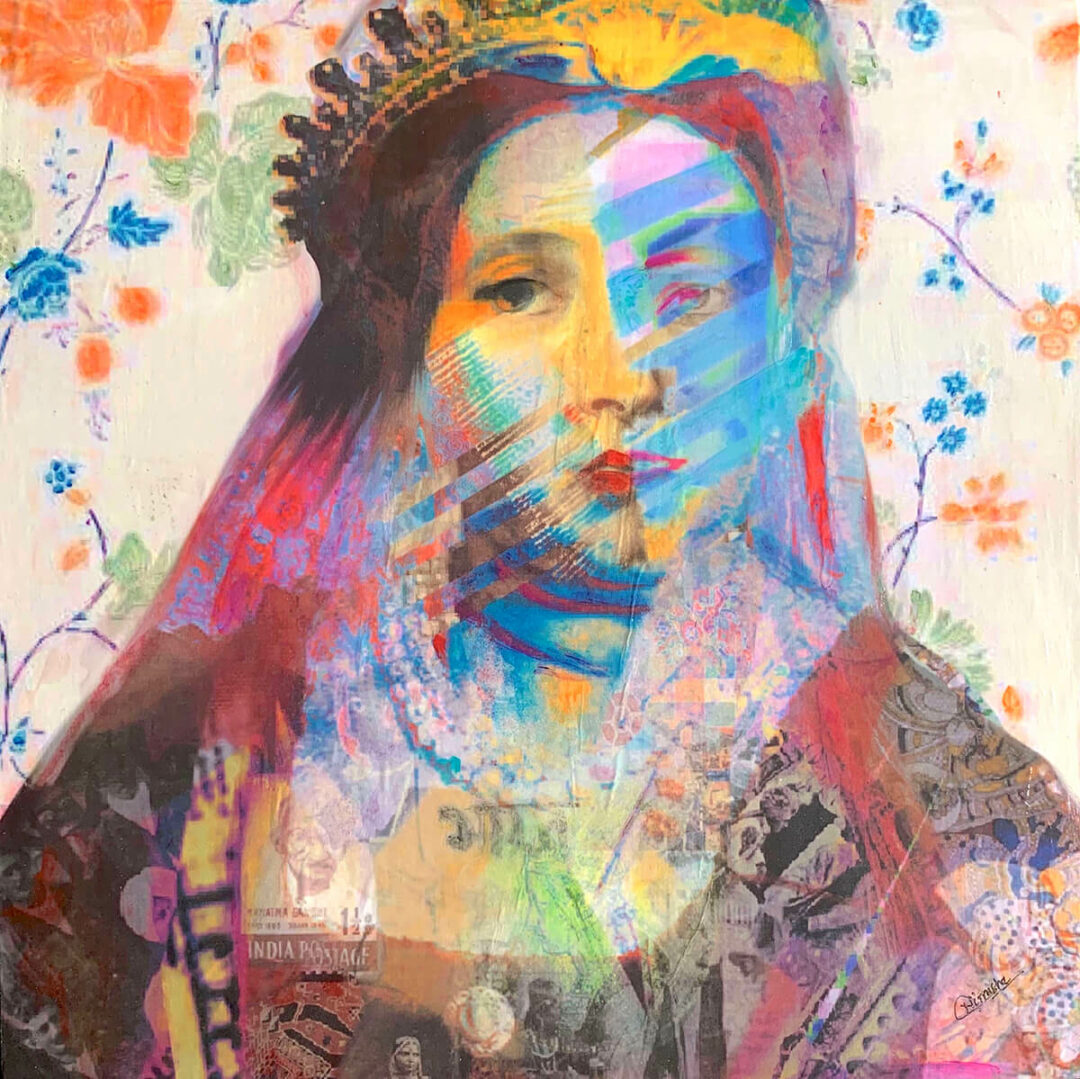 Nimisha Doongarwal - Portrait of Colonization - mixed media - 12X12