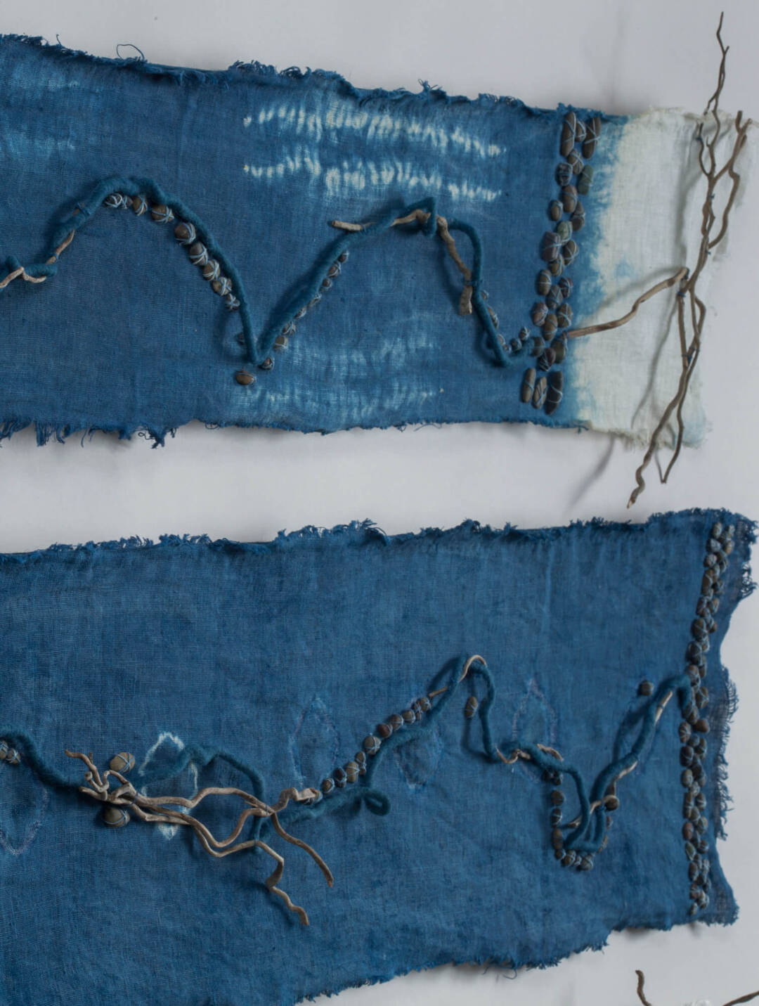 Renée Owen - Mapping The Dead Zones - River Tracings - Detail Fiber Art - 60Wx34Hx1Din