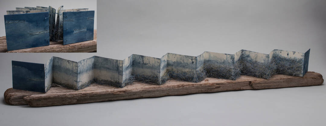 Renée Owen - The Tide Takes Her - Book Art Sculpture - 5Hx4Wx60Din