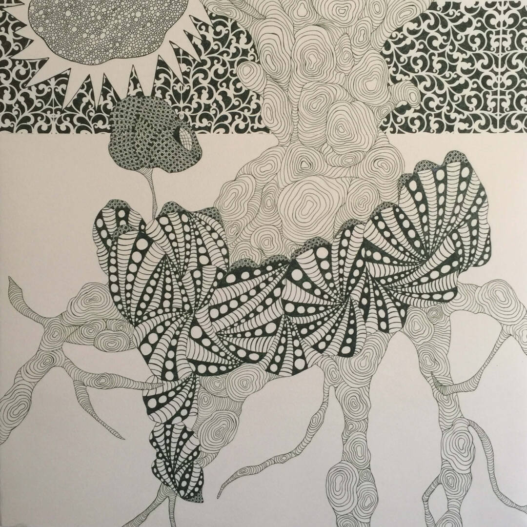 Dale Eastman - The Crossing - Ink Drawing - 30in x 31in x 2in