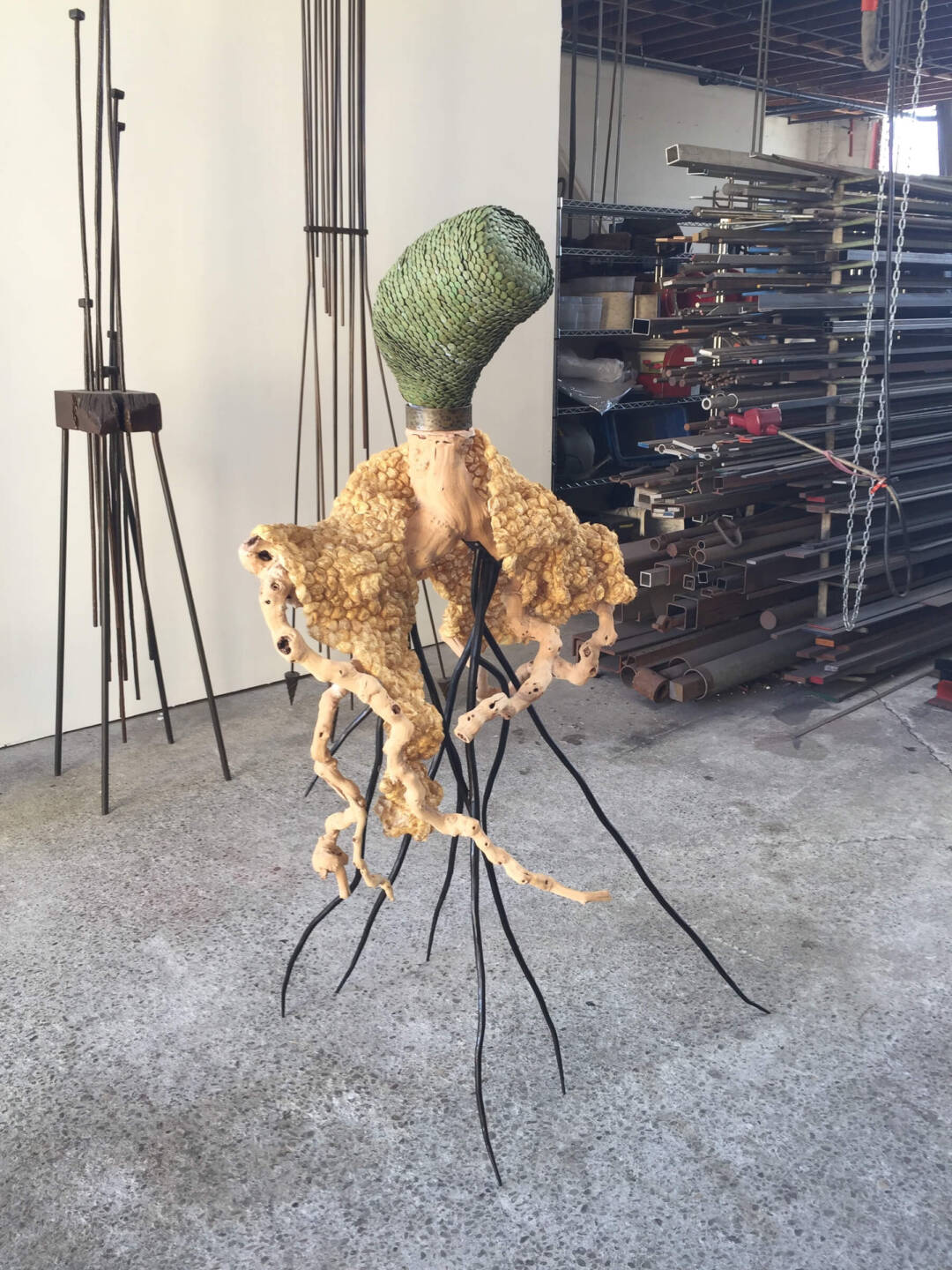 Dale Eastman - The Wise One - wood, metal, computer parts - 60in x 32in x 25in