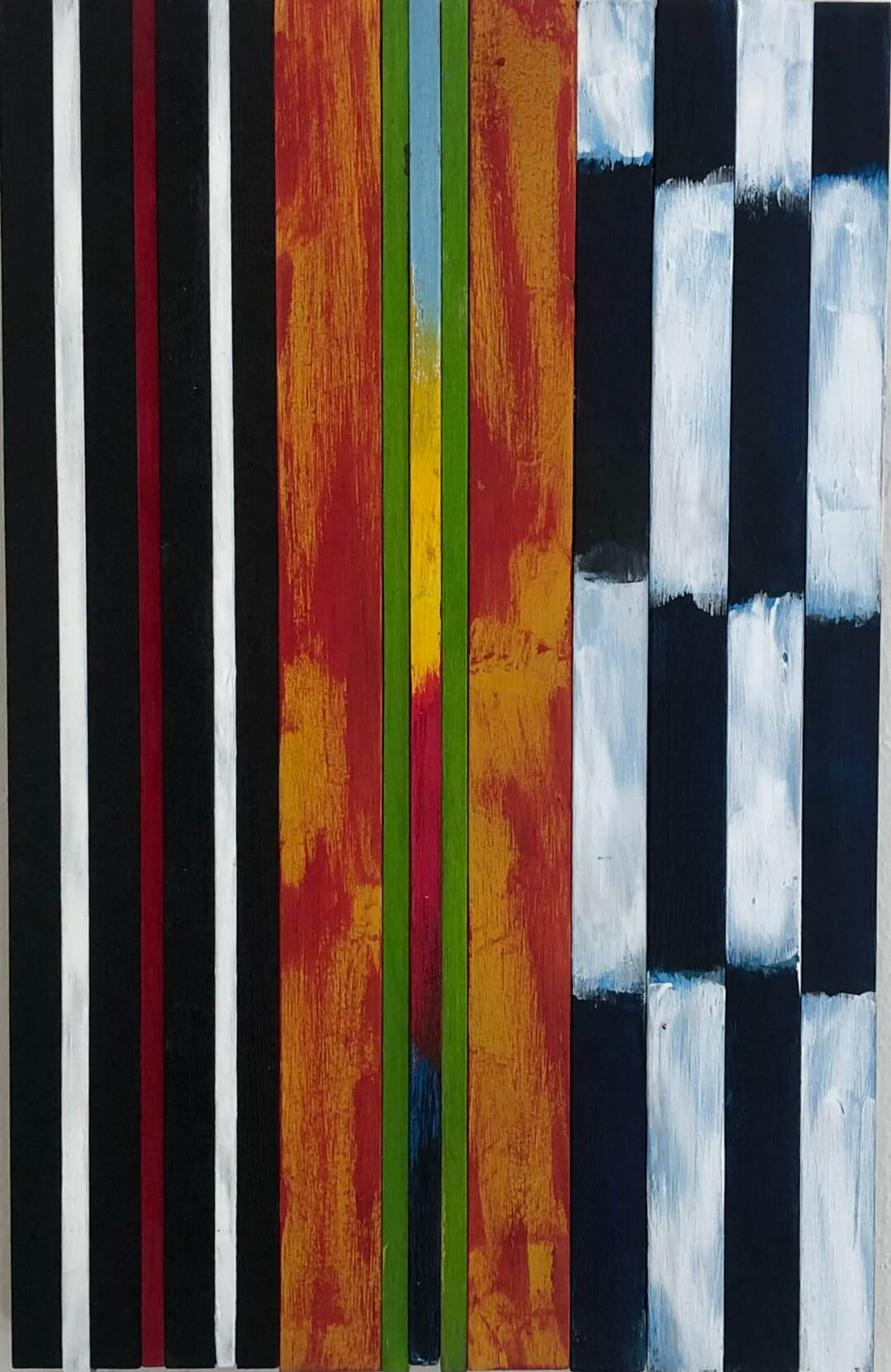 Steven Hurwitz - Sunday Always Comes - Polychrome Wood - 10in x 15in x 1in