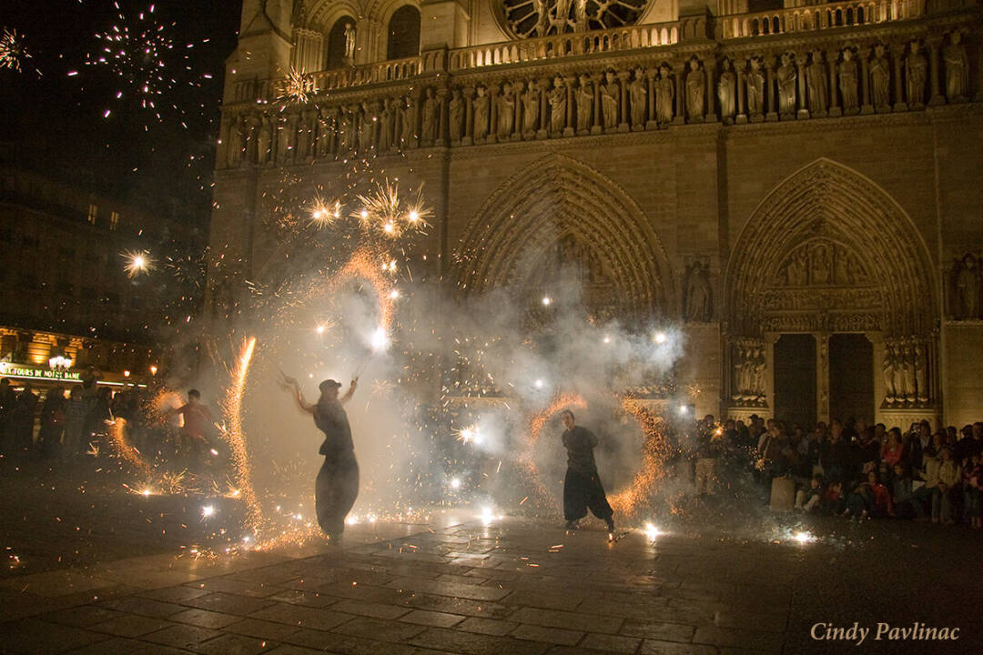 AWD - Cindy Pavlinac - Street Sparks Norte Dame Paris - photography - 20in x 26in