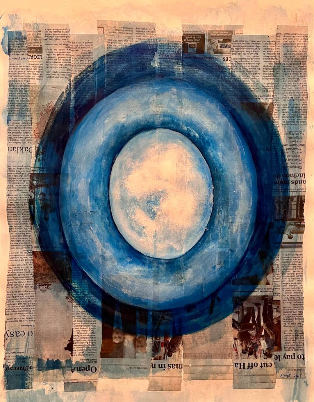 Ellen Vogel - Going Deeper - mixed media - 25in x 37in framed