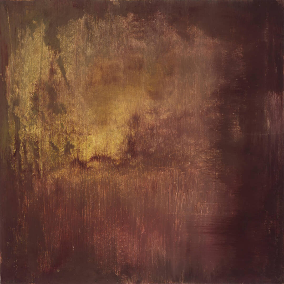 Airiel Mulvaney - Gayatri Mantra 15 - Acrylic Glaze On Wood Panel - 12in x 12in
