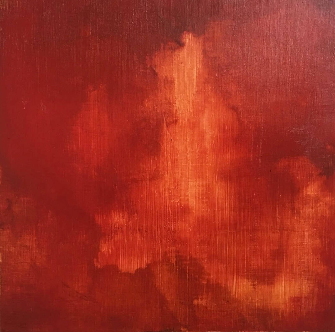 Airiel Mulvaney - Gayatri Mantra 6 - Acrylic Glaze On Wood Panel - 12in x 12in