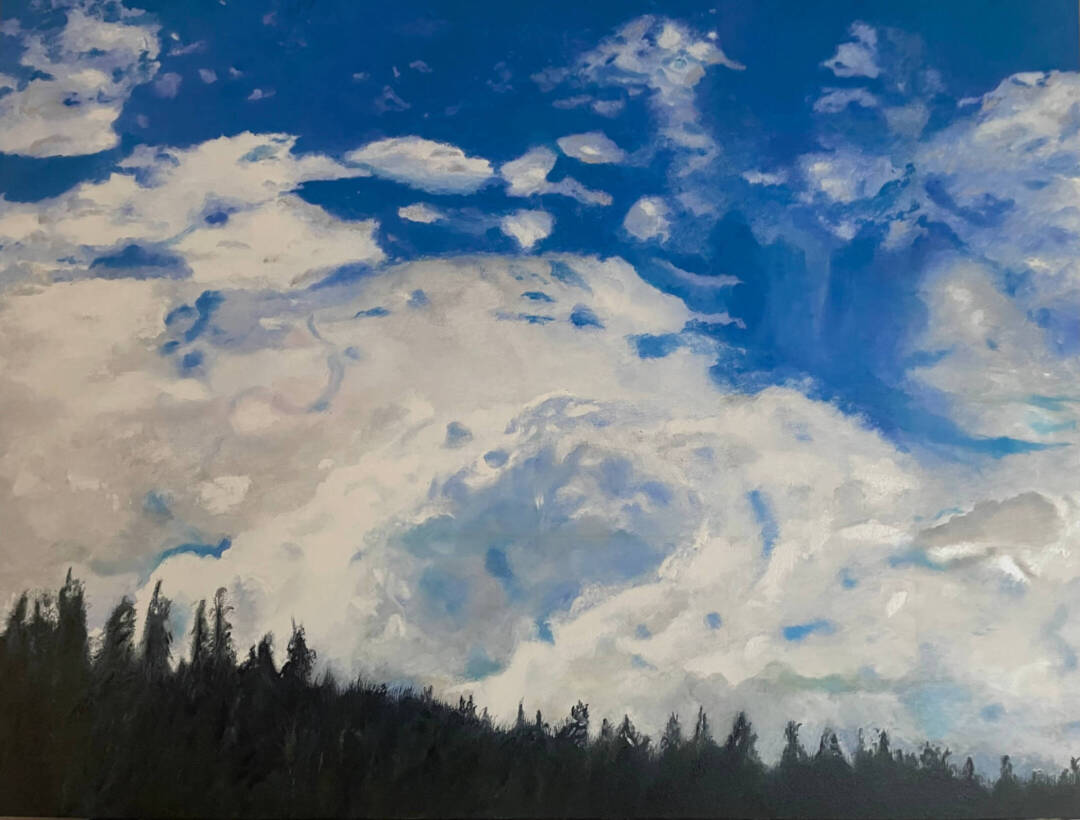 e a zappa - Donner Lake - oil - 30in x 40in
