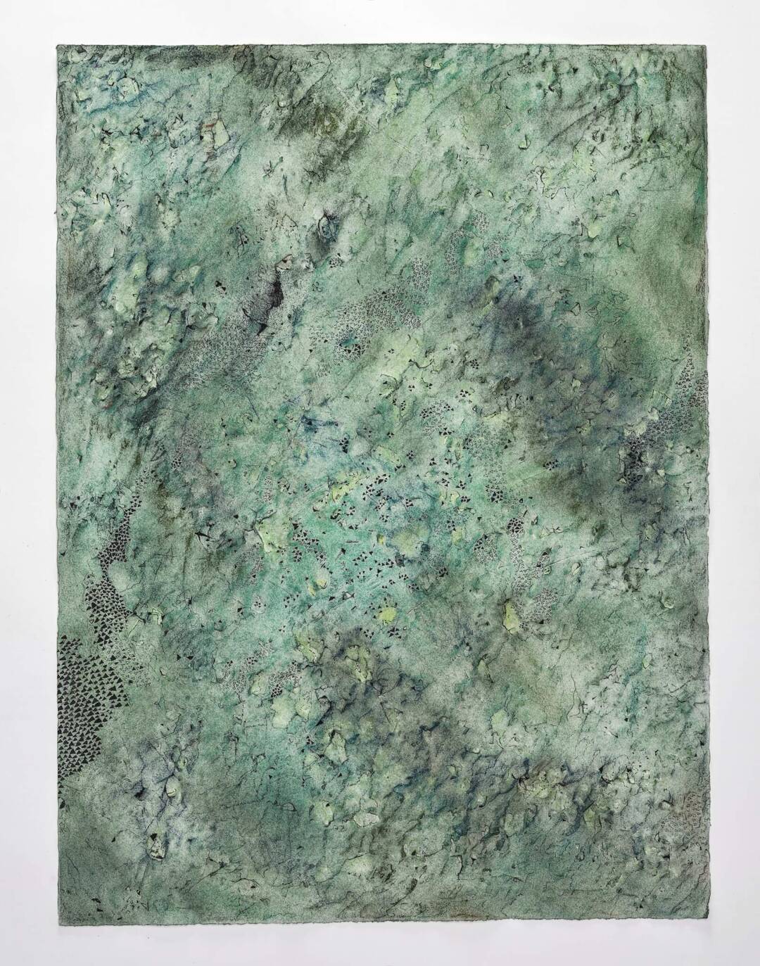 Jizell Albright - A Green Place - Drawing - 22in x in30
