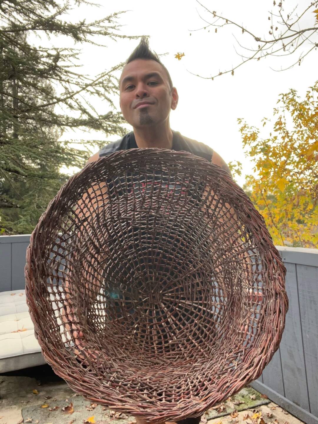 Grounded in Coast Miwok - Silver Galleo holding basket