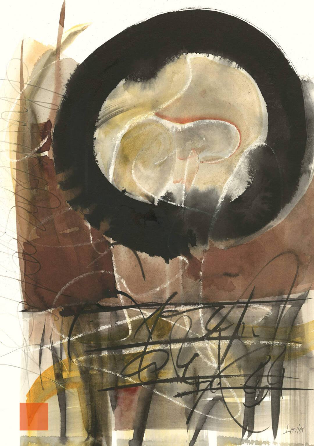 Sherrie Lovler - Deep in the Forest - Sumi ink, walnut ink, watercolor - 16in x 12in