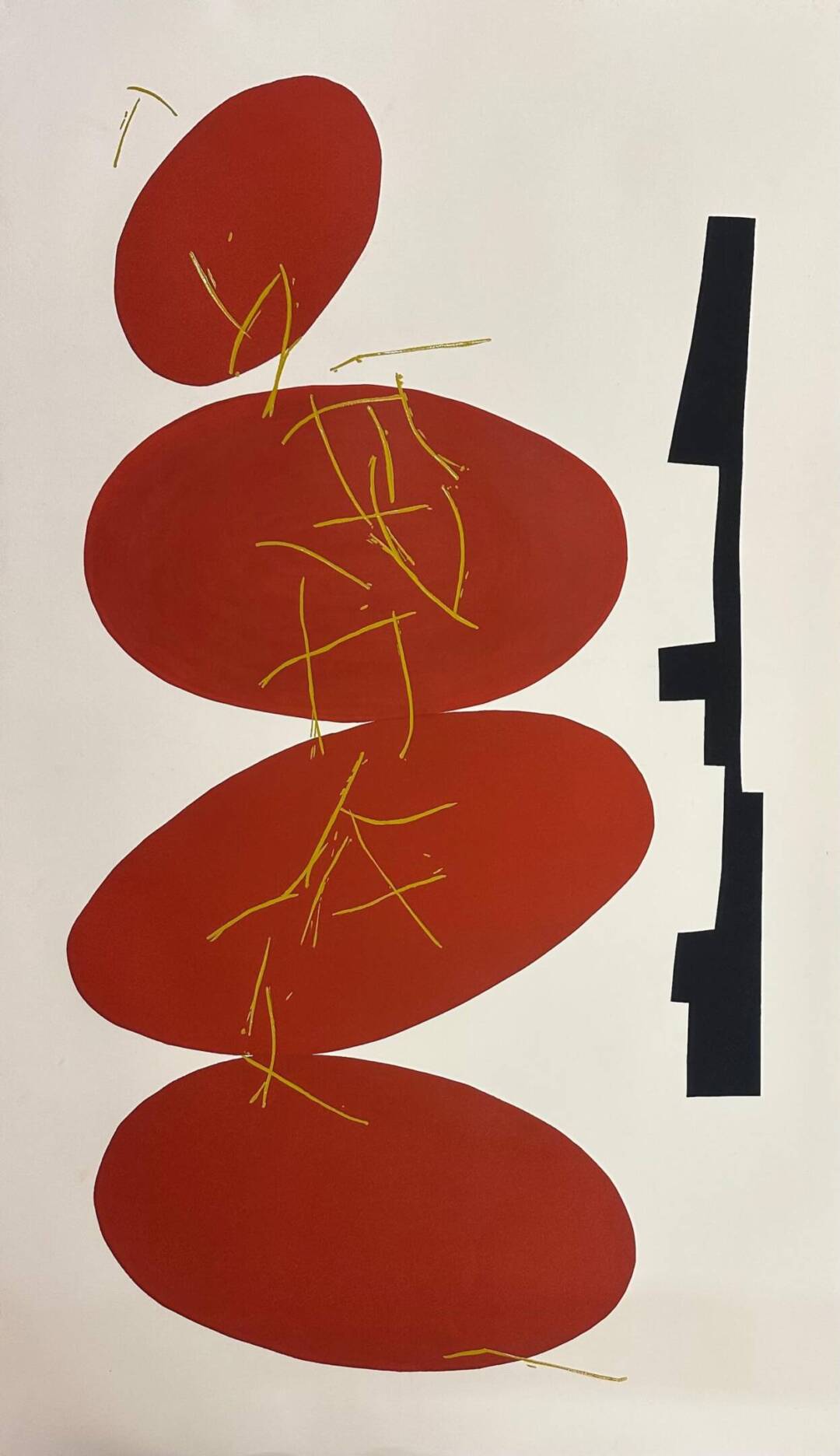 Austin Buckingham - Untitled 1 - Monotype - 47in x 27in