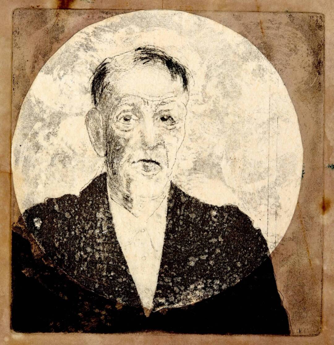 Kelley Berg - J WII - etching - 14in x 11in
