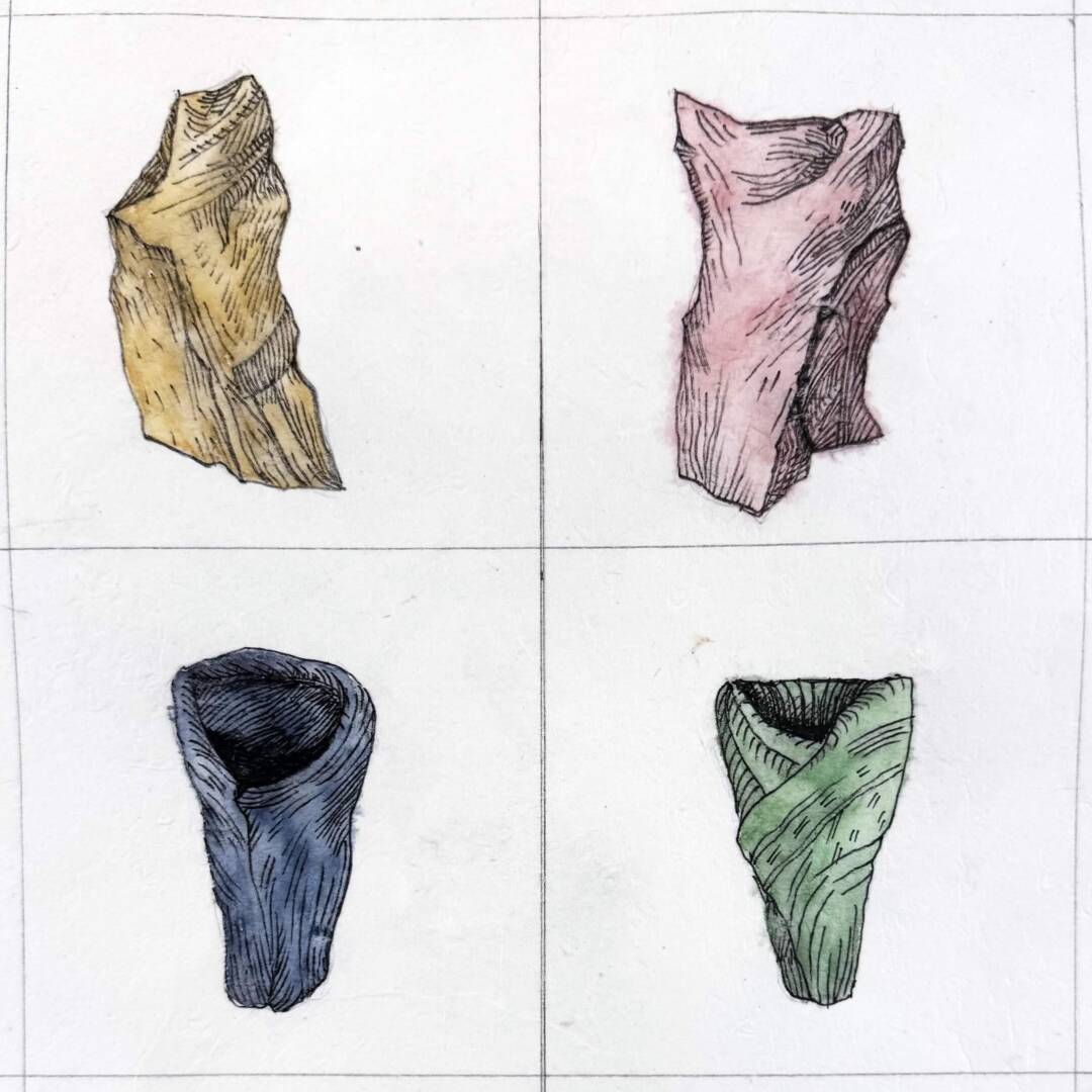 Zea Morvitz - Freehand Grid, DETAIL - ink and watercolor on paper - 32in x 21in