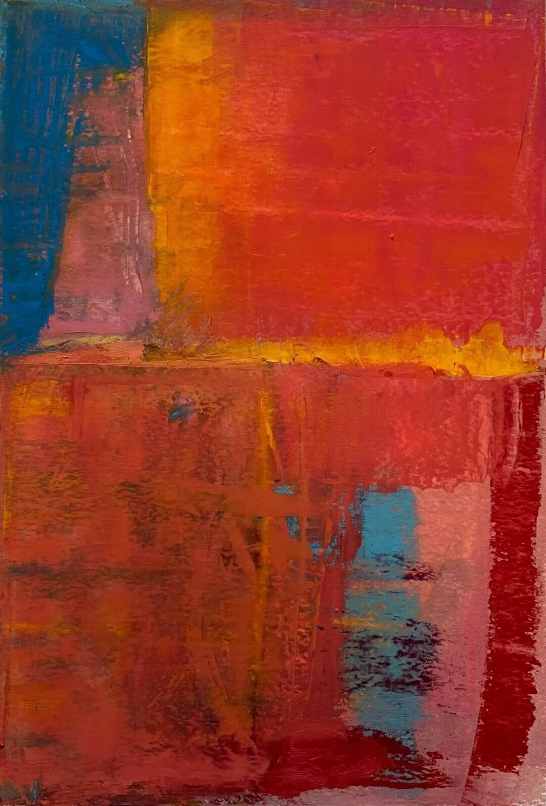 Tonia Sassi - Santa Fe - Oil stick on paper - 20in x 16in