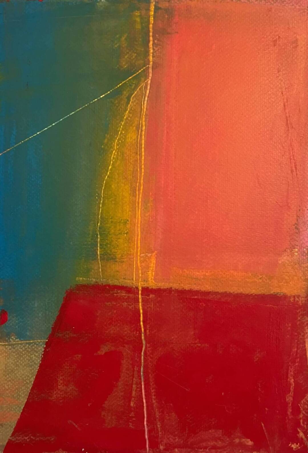 Tonia Sassi - Shifting - Oil stick on paper - 20in x 16in