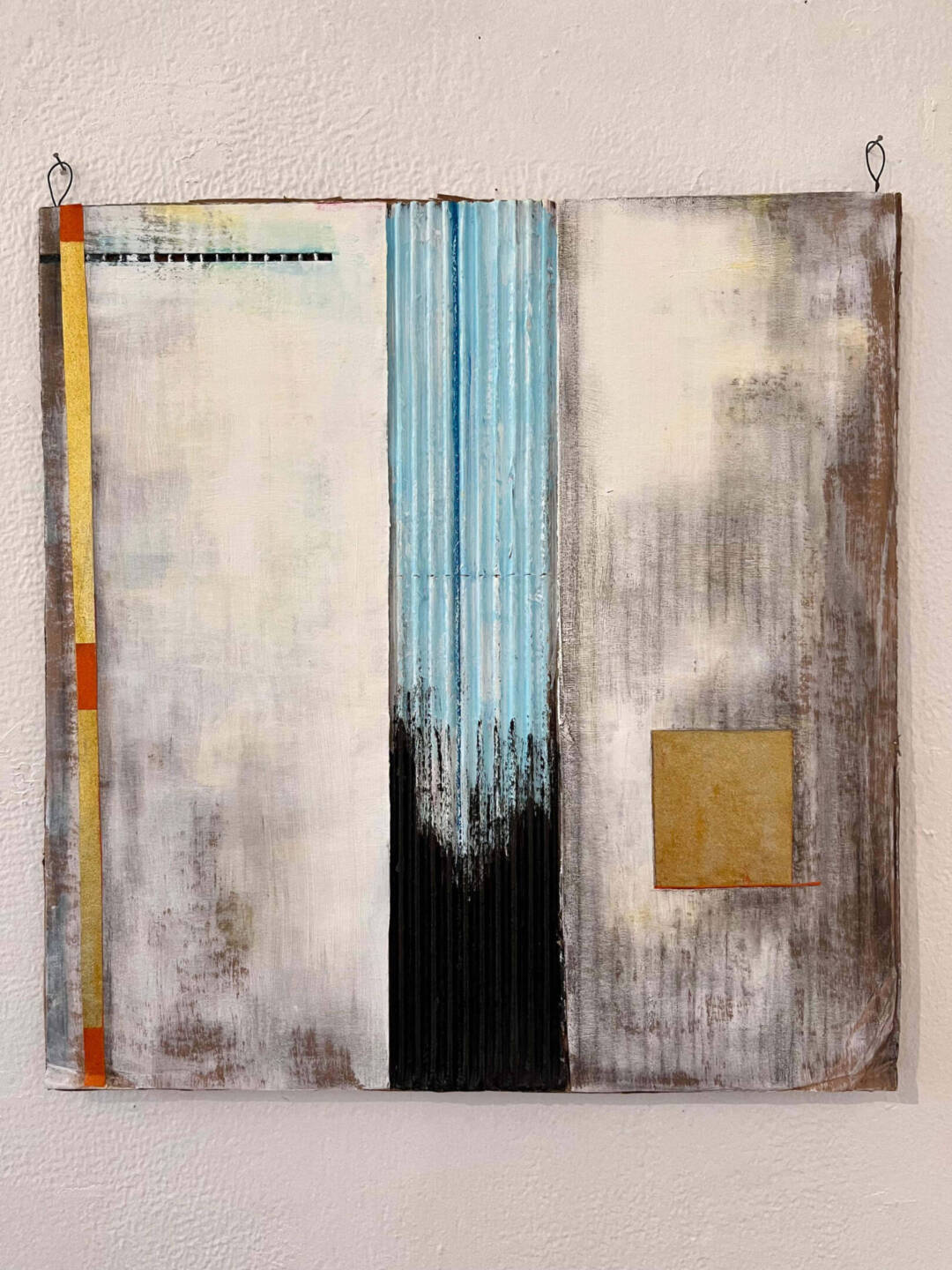 Ellen Vogel - Finding the Gold - Mixed media on carboard - 20.5in x20.5in framed