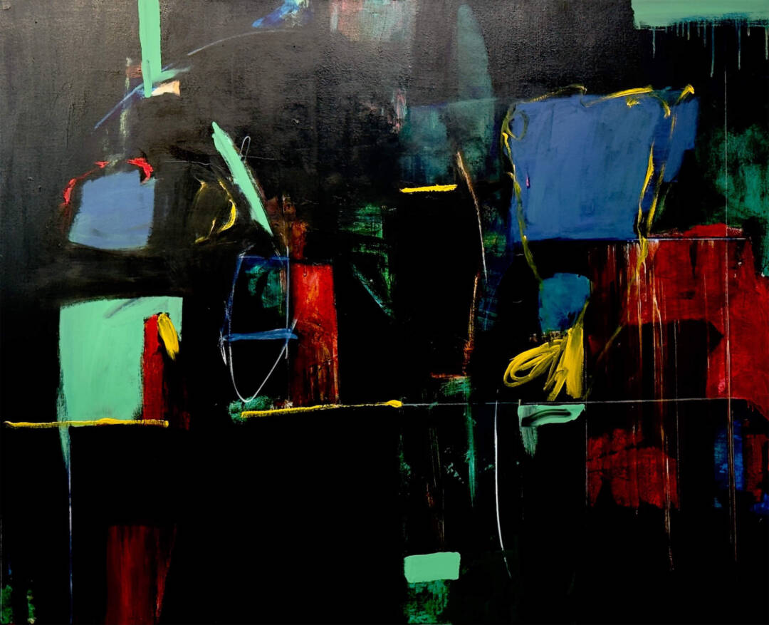 Mary Ann Leff - Parts and Pieces - Acrylic on canvas - 60in x 48in x 1.5in