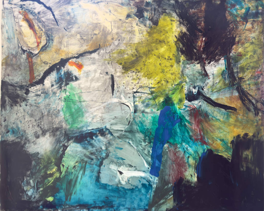 Mary Ann Leff - Seeing Right-Through You - Acrylic on yupo - 36in x 30in