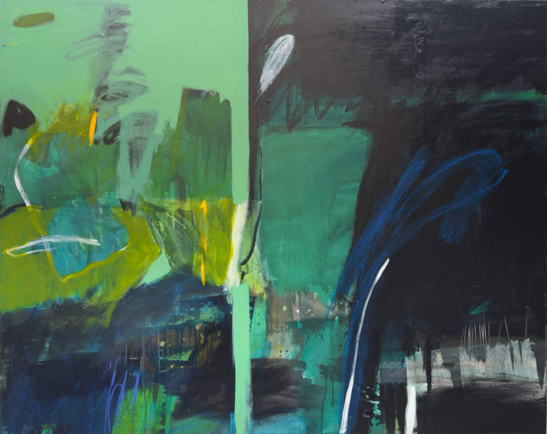 Mary Ann Leff - Two Sides to the Story - Acrylic on canvas - 60in x 48in x 1.5in