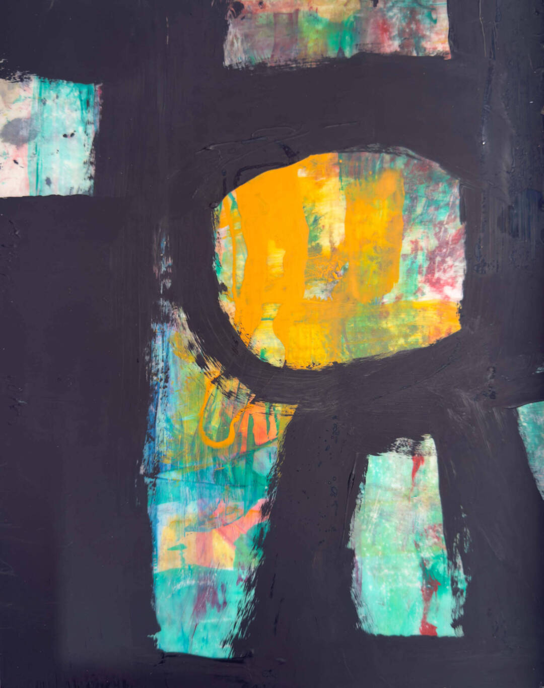 Mary Ann Leff - Windows in Parabita I - Acrylic on yupo - 14in x 11in