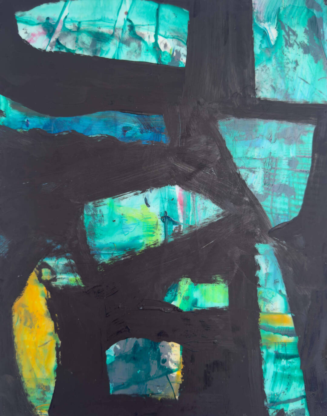 Mary Ann Leff - Windows in Parabita II - Acrylic on yupo - 14in x 11in
